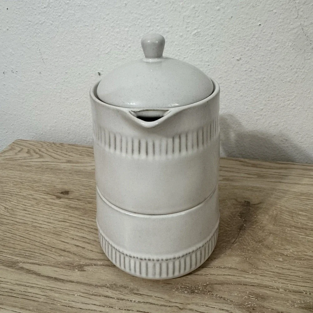 Hearth & Hand Magnolia Stoneware Coffee Pot‎ & Mug Set Joanna Gaines Tea Pot Cup